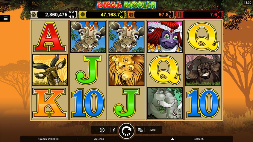 Mega Moolah progressive jackpot