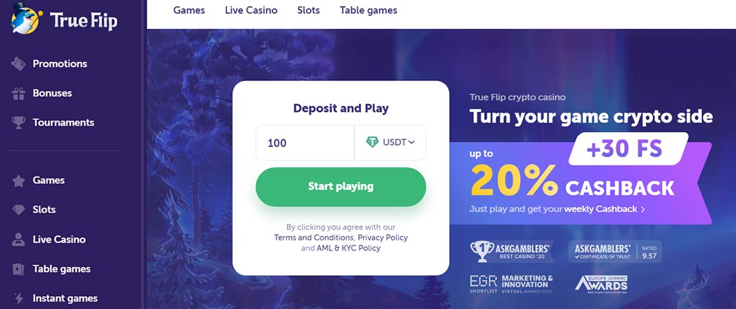 TrueFlip.io – Exclusive Jackpot Slots